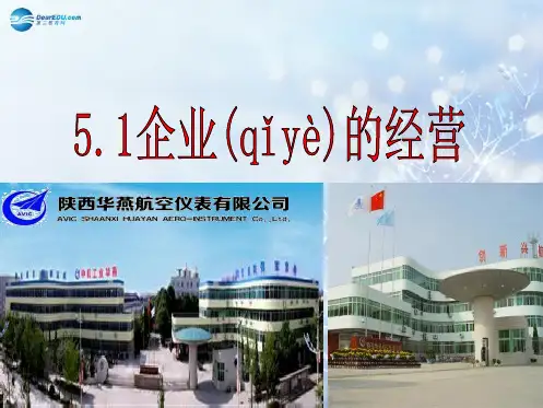 高中政治 5.1企业的经营课件 新人教版必修1