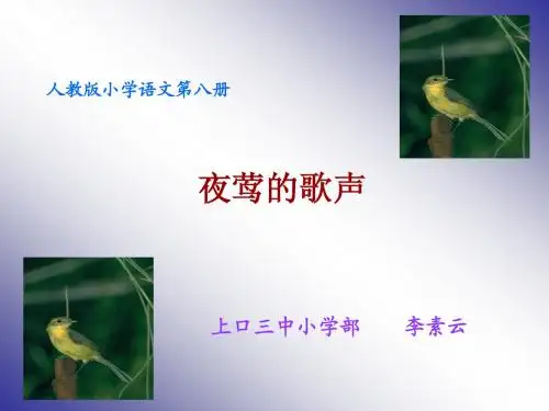 13_夜莺的歌声__四年语文课件ppt
