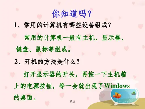 认识鼠标和鼠标的操作(完整)ppt课件