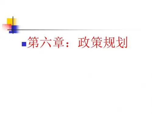 第六章政策规划
