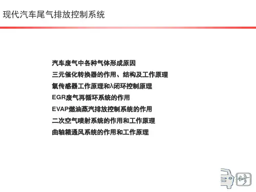 现代汽车尾气排放控制系统原理