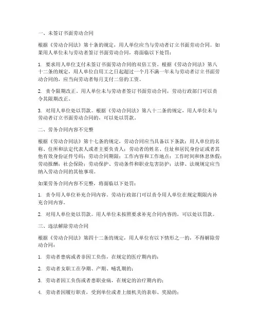 劳务合同处罚条例