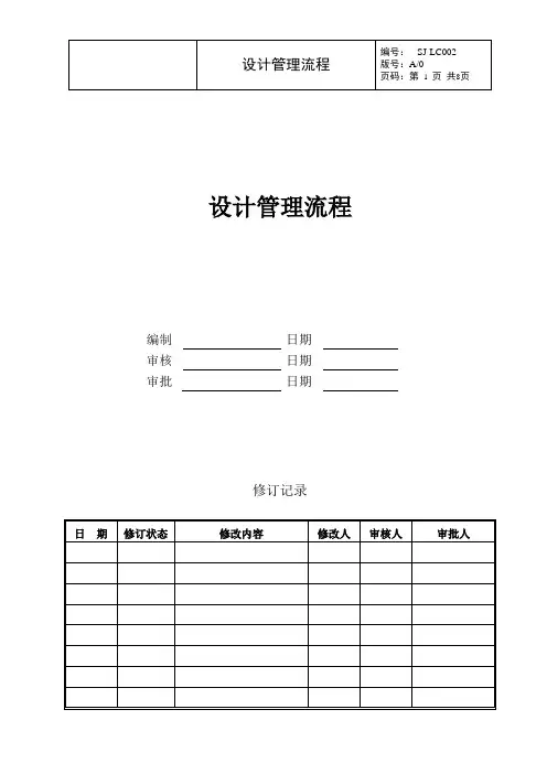 设计管理流程