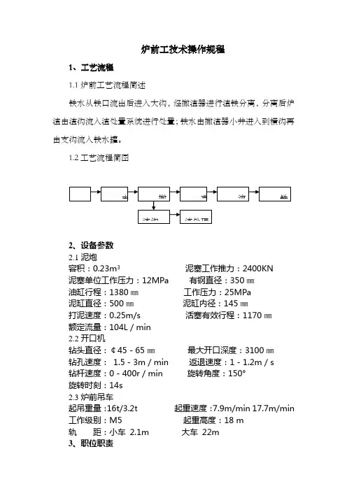 炉前工技术操作规程