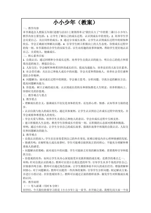 小小少年(教案)