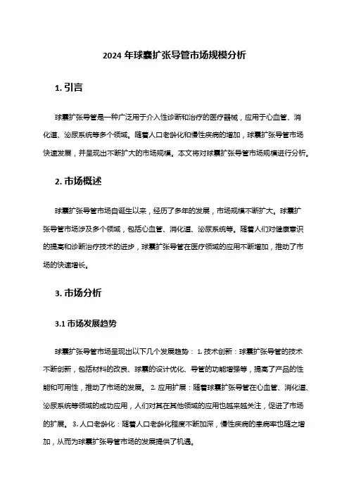 2024年球囊扩张导管市场规模分析