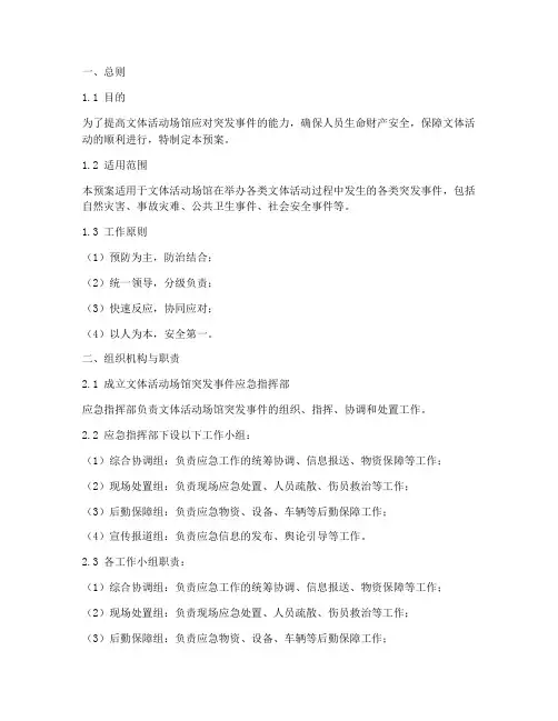 文体活动场馆应急预案