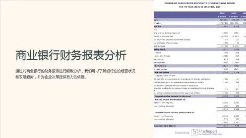 商业银行财务报表分析