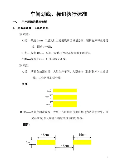 车间划线、标识执行标准