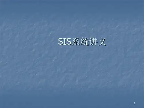 SIS系统讲义ppt课件