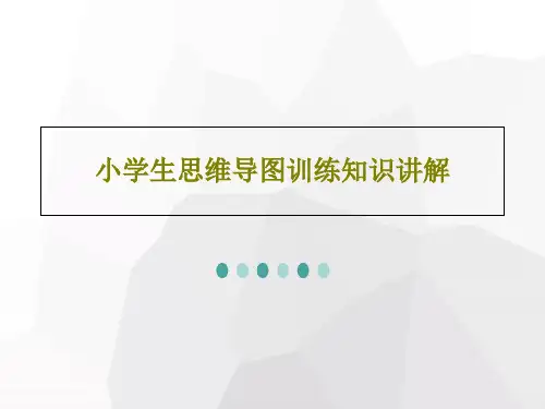 小学生思维导图训练知识讲解67页PPT
