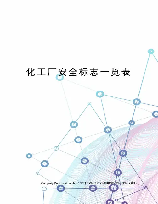 化工厂安全标志一览表