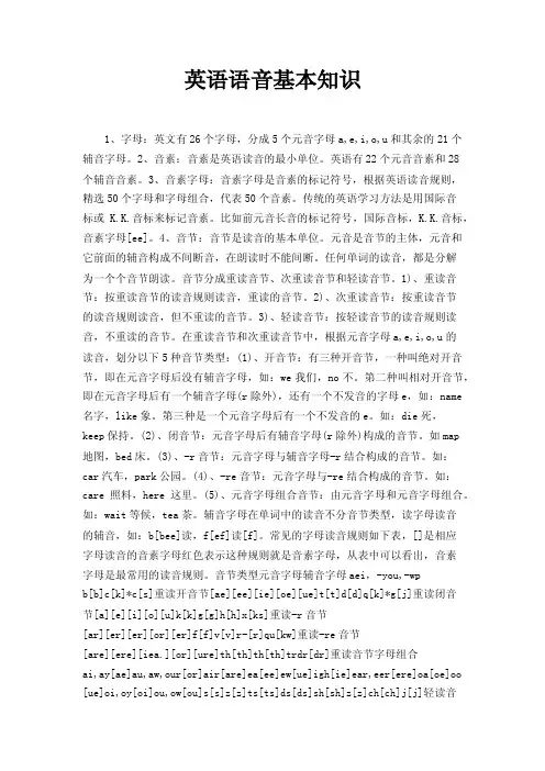 英语语音基本知识