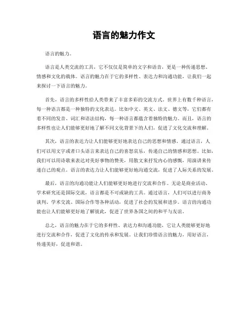 语言的魅力作文