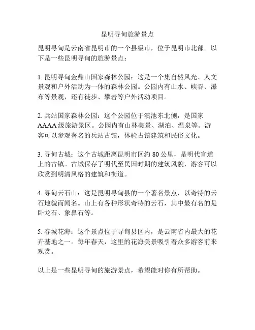 昆明寻甸旅游景点