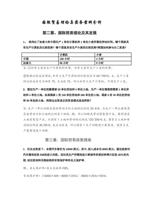 国际贸易案例