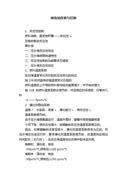 核电站仪表与控制