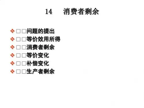 消费者剩余相关资料PPT(18张)