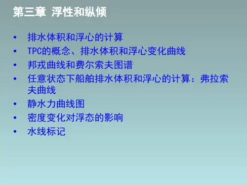 船舶静力学概论	第四章	浮性和纵倾