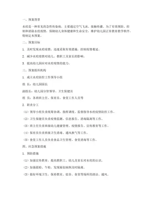 水痘应急预案范文
