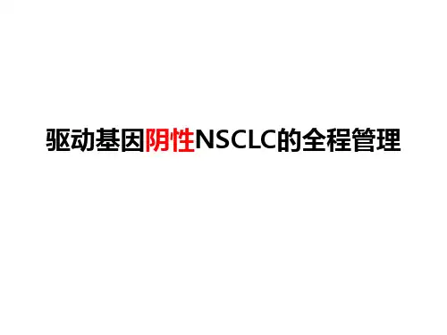 驱动基因阴性NSCLC