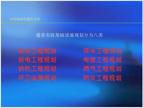 市政基础设施规划的基本要求