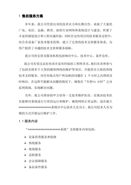 视频会系统售后服务方案