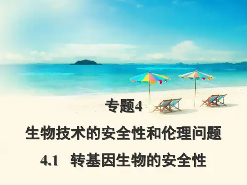 高中生物选修3优质课件3：4.1 转基因生物的安全性