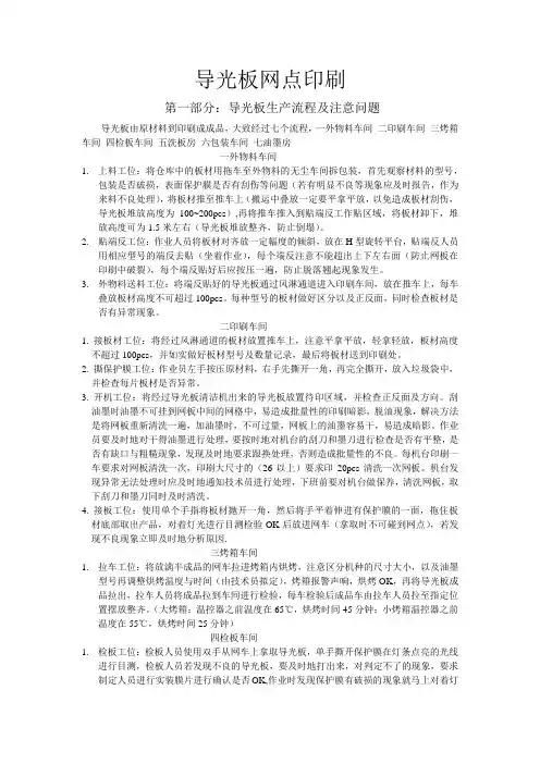 导光板网点印刷