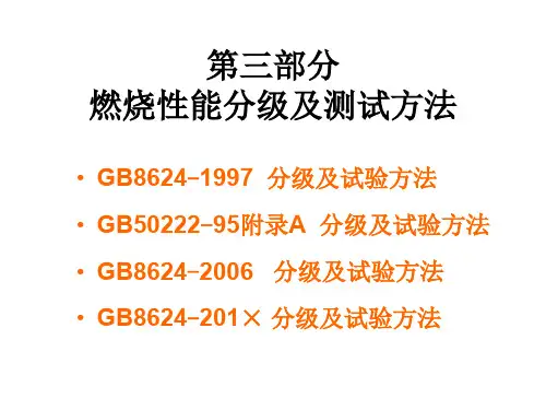 建筑材料燃烧性能分级及测试技术2