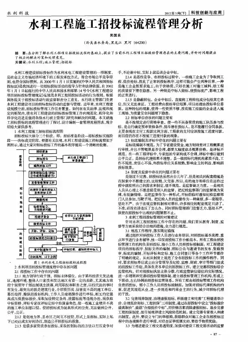 水利工程施工招投标流程管理分析