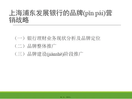 上海浦发银行品牌营销案例研究教案资料