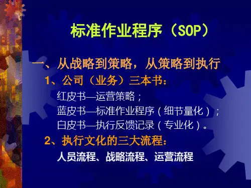 标准作业程序(SOP)