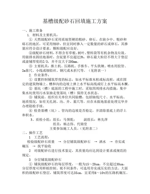 级配砂石方案