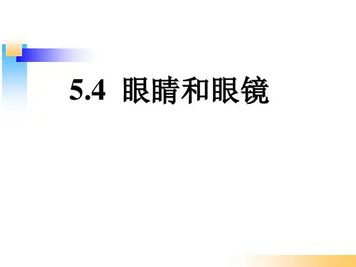 人教版八年级物理上册：5.4 眼睛和眼镜(共20张PPT)(共20张PPT)