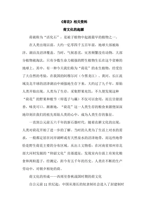 4.荷花(相关资料)