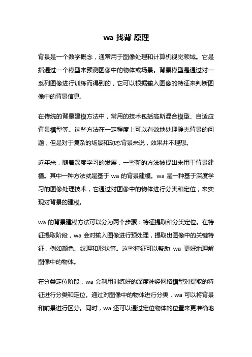 wa 找背 原理