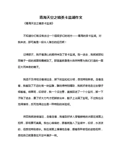 青海天空之镜茶卡盐湖作文