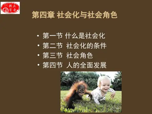 《社会学概论》第四章  社会化与社会角色(自考2012版)