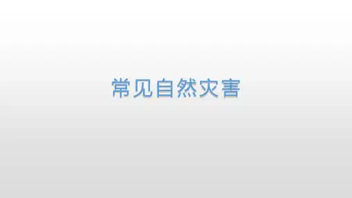2023届高考地理一轮复习课件：自然灾害1