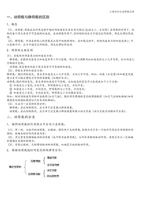 工程知识之动荷载总结