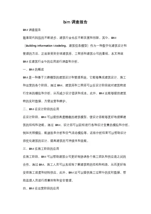 bim调查报告