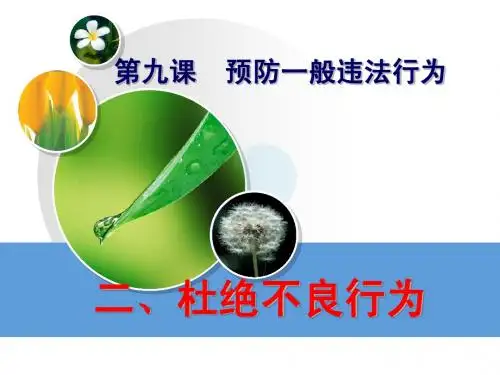 第九课__杜绝不良行为