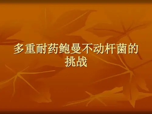 多重耐药鲍曼不动杆菌的挑战