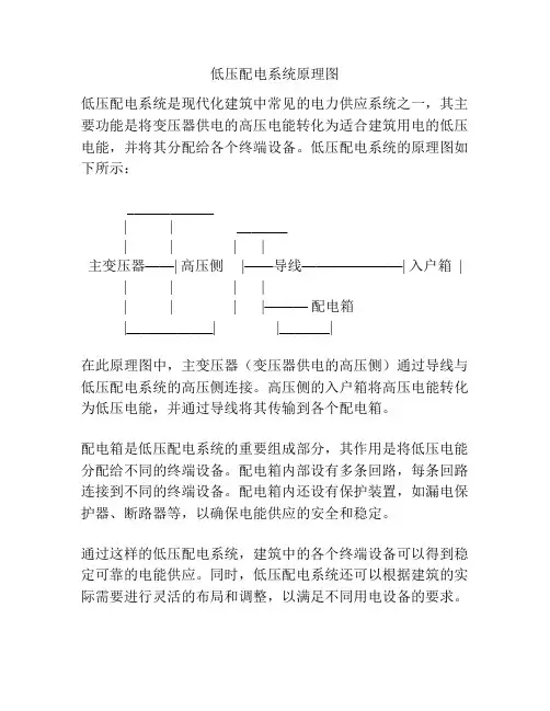 低压配电系统原理图
