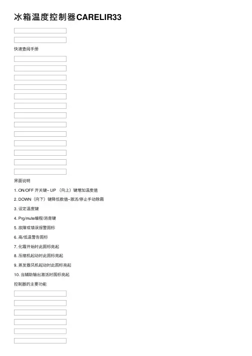 冰箱温度控制器CARELIR33