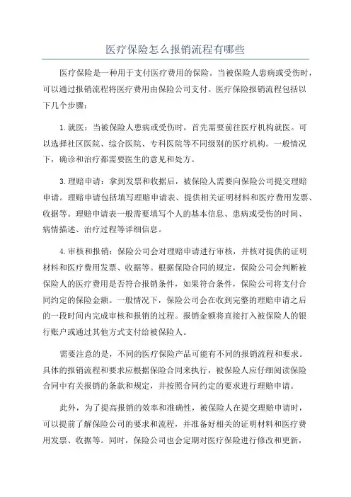 医疗保险怎么报销流程有哪些