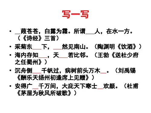 古诗文易错字