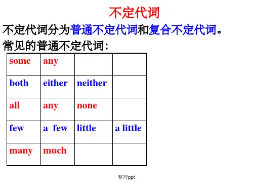 不定代词(常见普通不定代词)