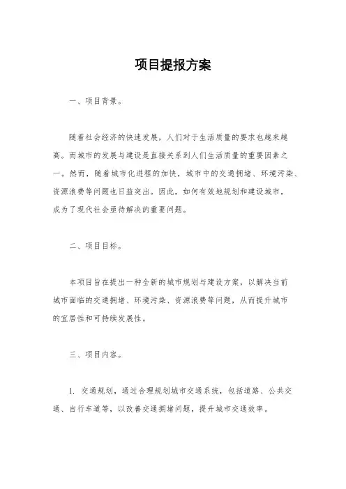 项目提报方案